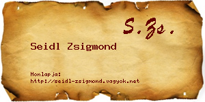 Seidl Zsigmond névjegykártya