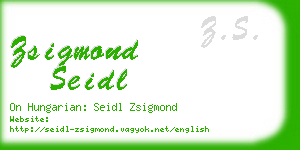 zsigmond seidl business card
